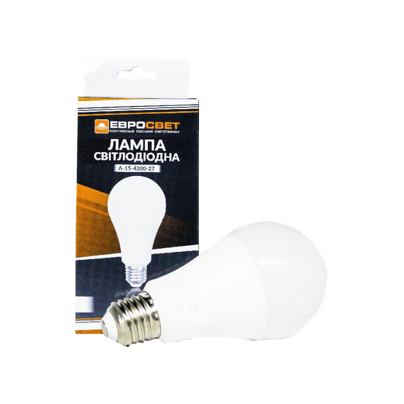 Лампа світлодіодна Евросвет A55, 15Вт, E27, 4200К (9939485247994)